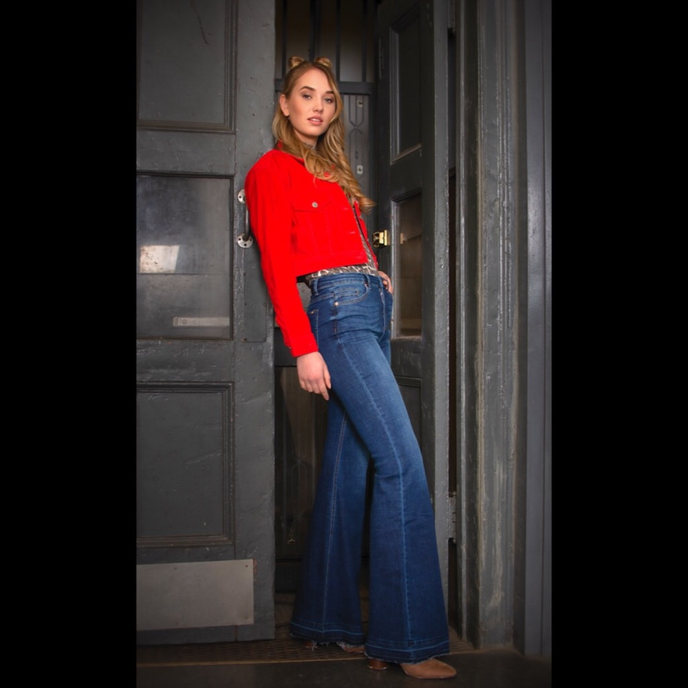 The Limited High Rise Wide Flared Leg Jeans